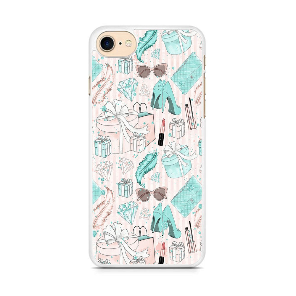 Collage Blue Theme Girl Needs iPhone 8 Case