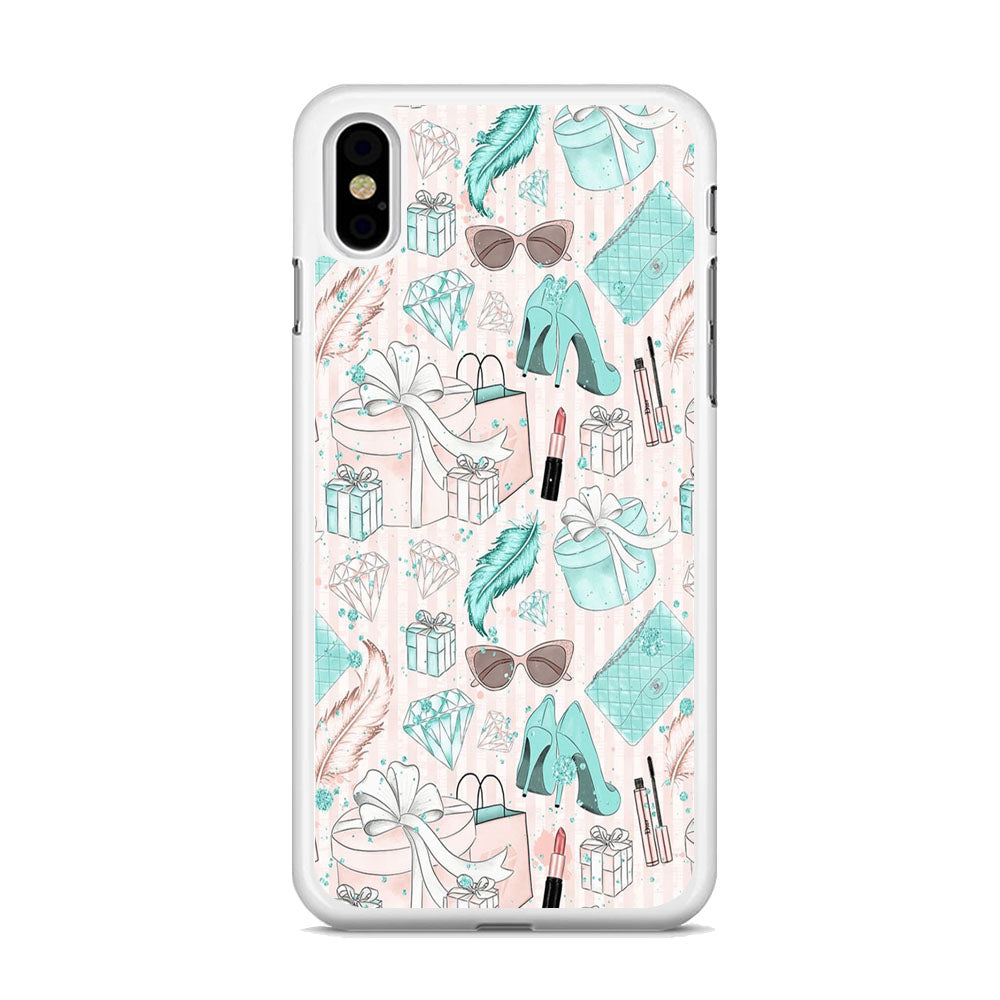 Collage Blue Theme Girl Needs iPhone Xs Case