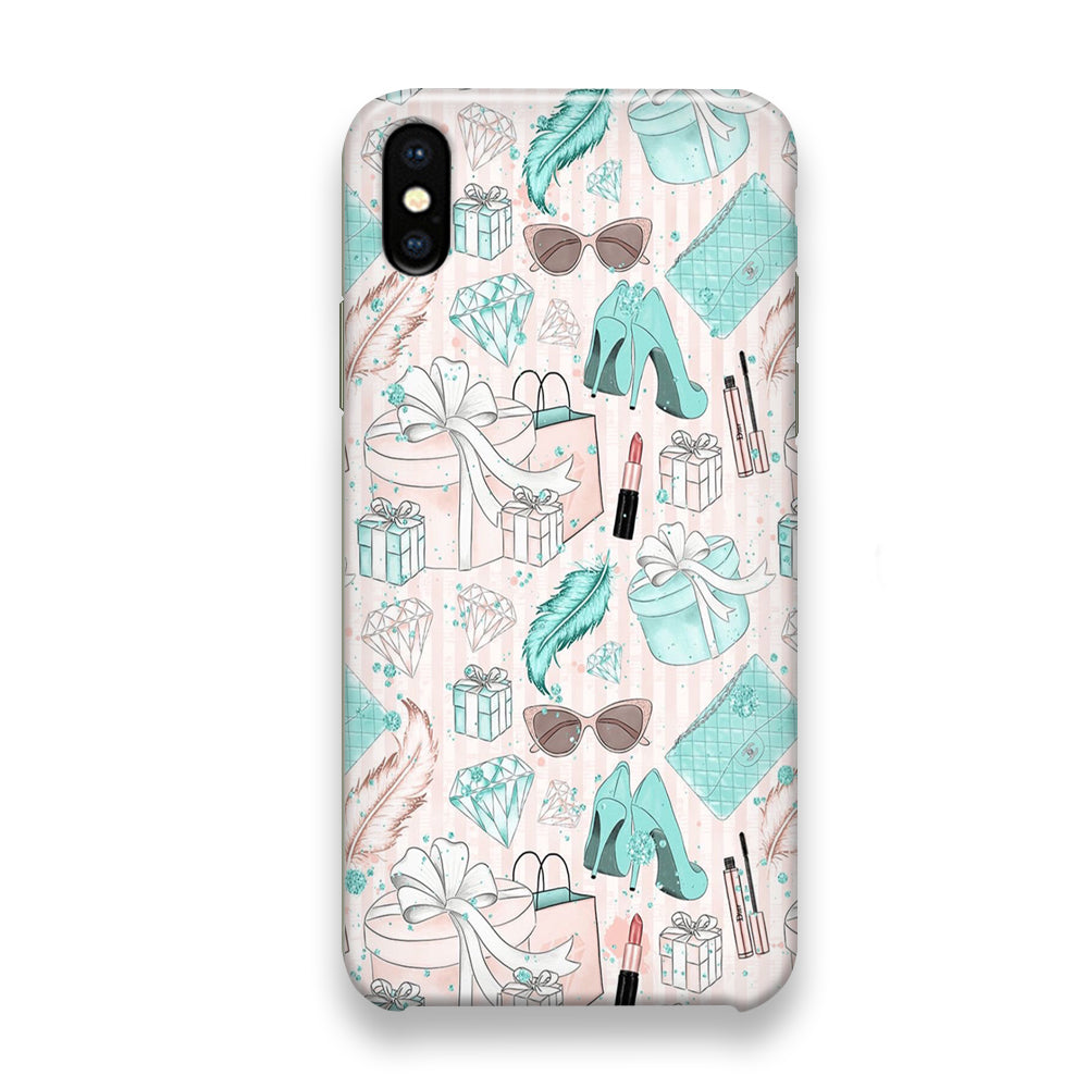 Collage Blue Theme Girl Needs iPhone Xs Case