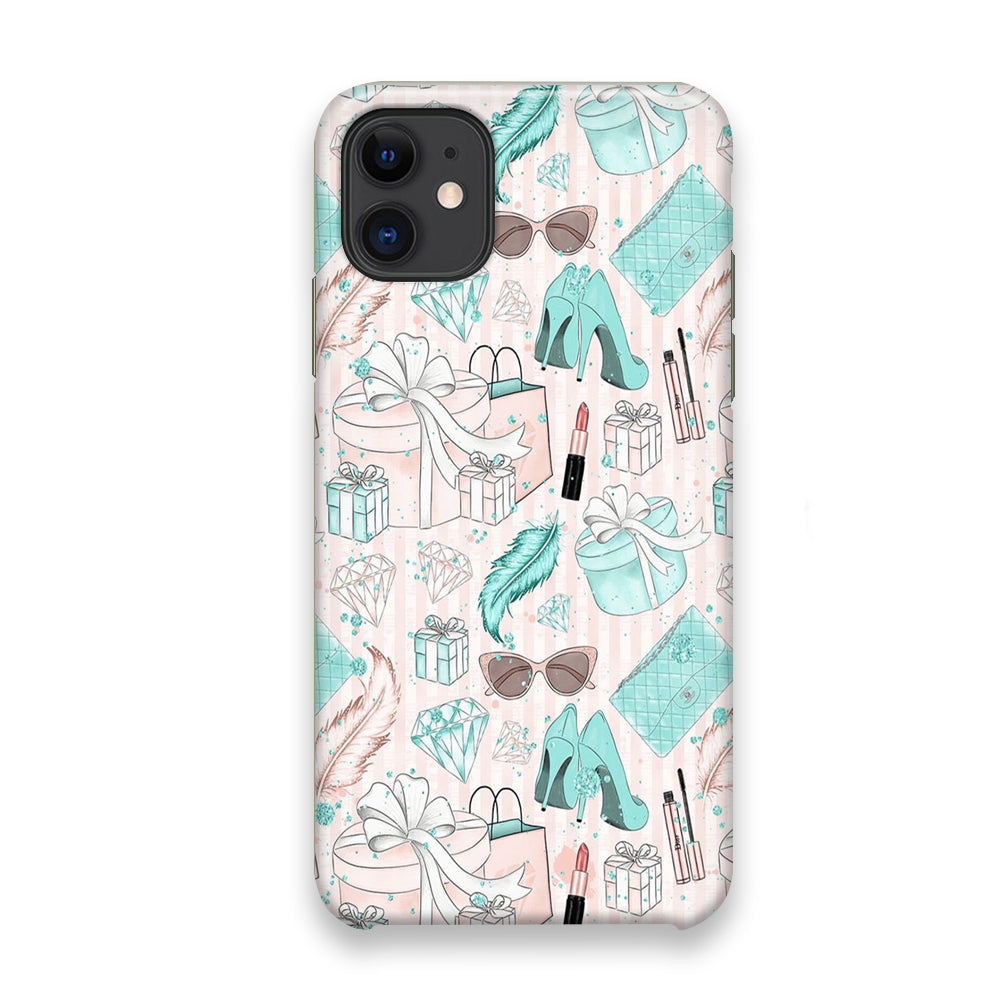 Collage Blue Theme Girl Needs iPhone 11 Case