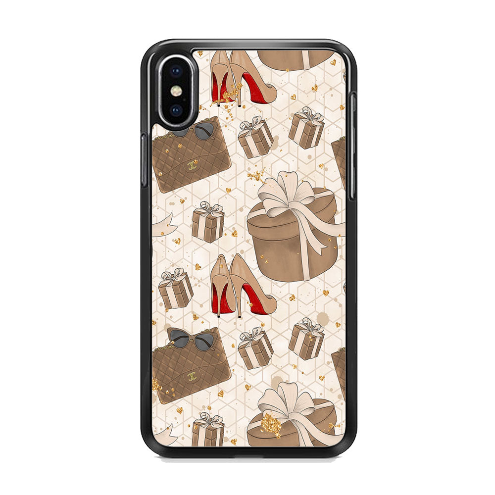 Collage Brown Collection iPhone Xs Case