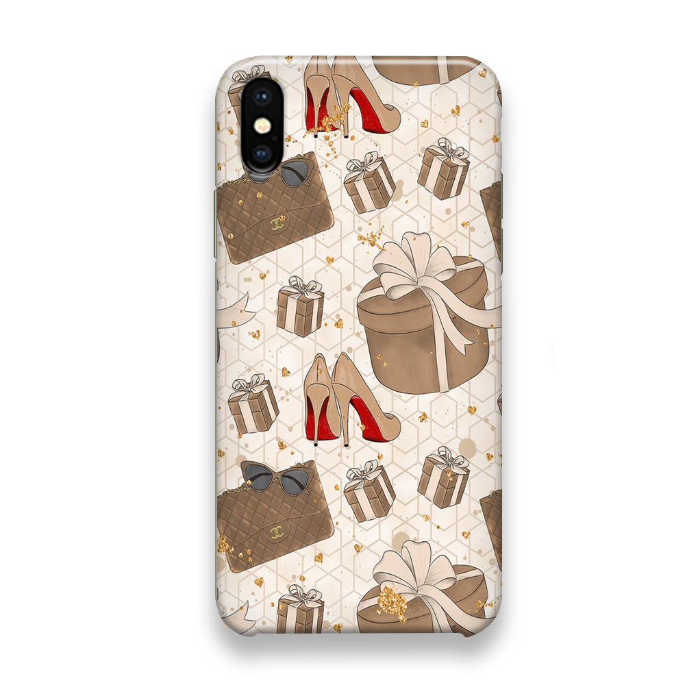 Collage Brown Collection iPhone Xs Case