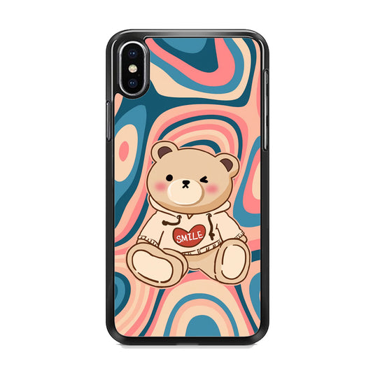 Cute Bear with Hoodie iPhone Xs Case