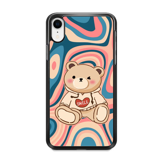 Cute Bear with Hoodie iPhone XR Case