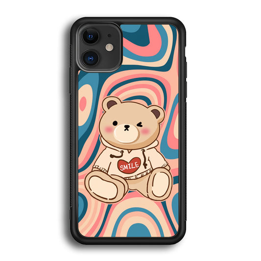 Cute Bear with Hoodie iPhone 12 Case