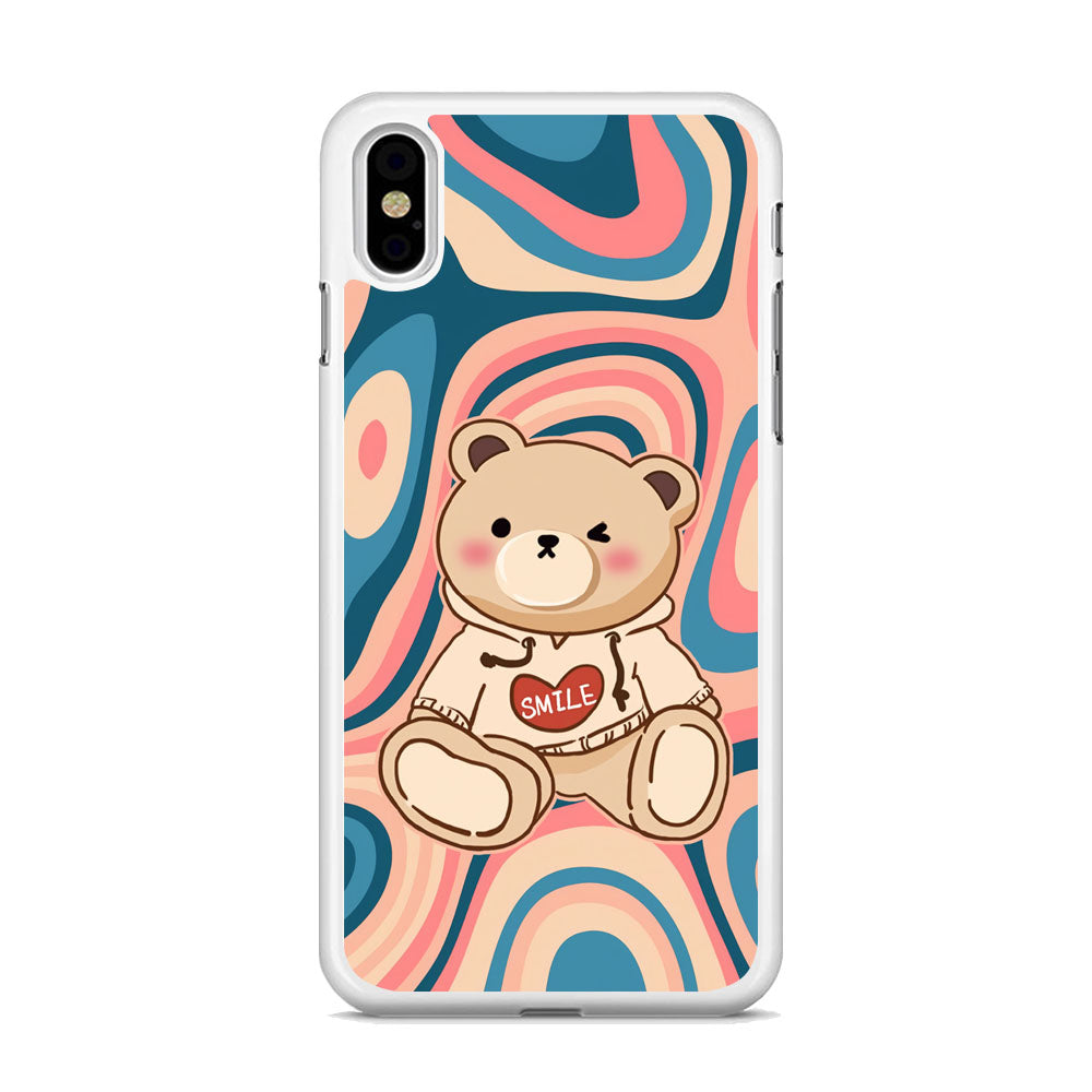 Cute Bear with Hoodie iPhone Xs Case