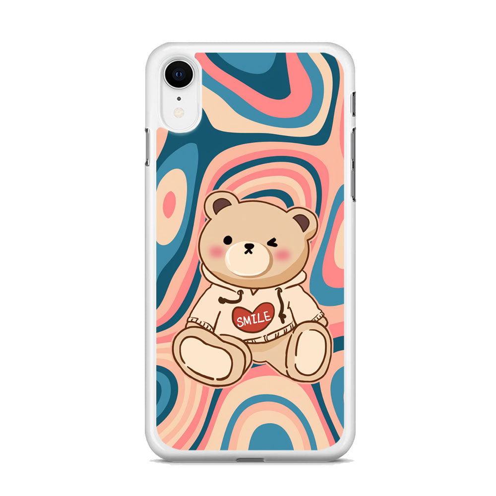 Cute Bear with Hoodie iPhone XR Case