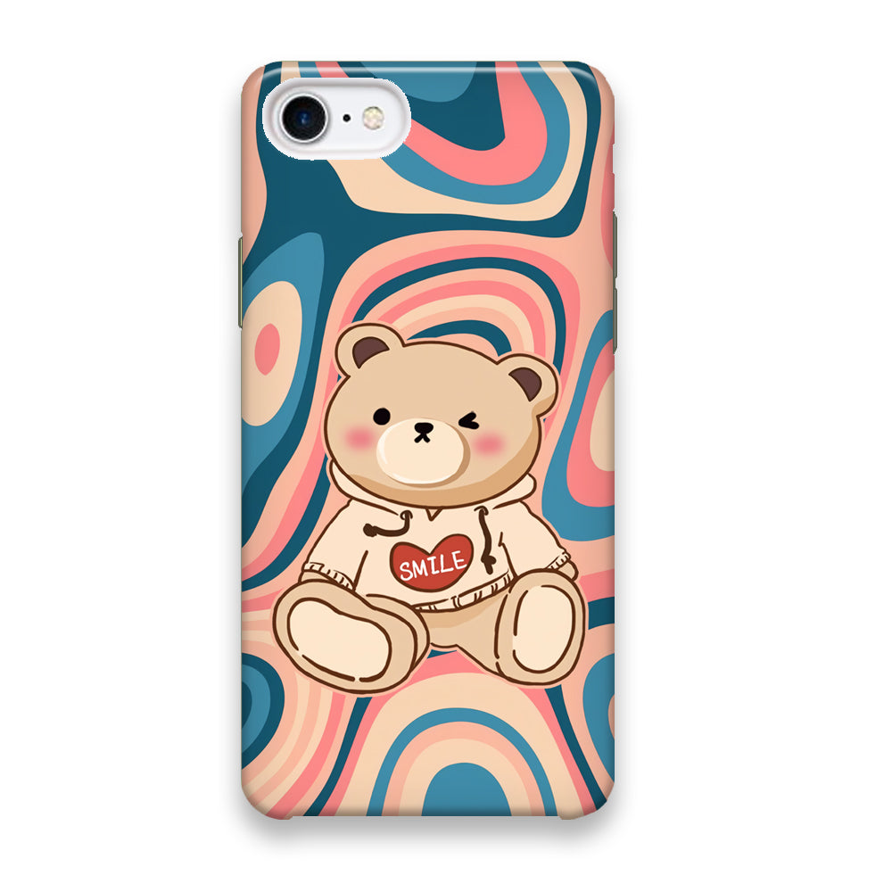 Cute Bear with Hoodie iPhone 7 Case