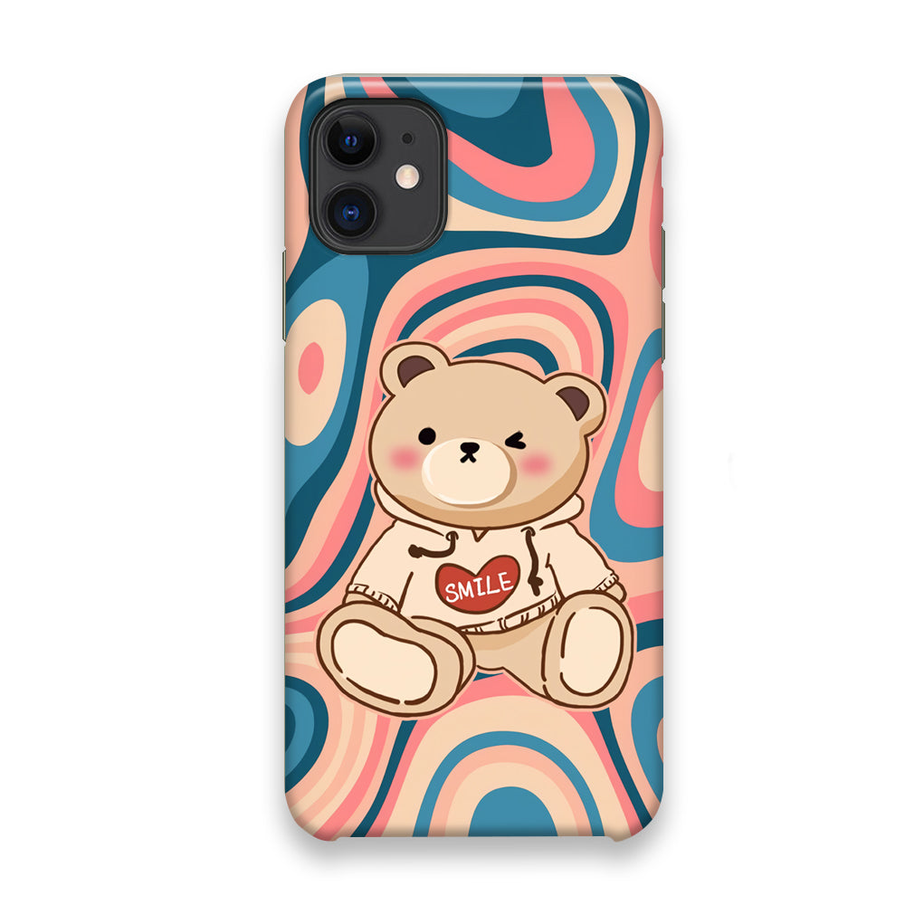 Cute Bear with Hoodie iPhone 11 Case