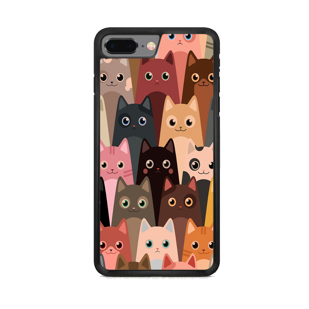 Cute Cat Doodle iPhone 8 Plus Case - Octracase