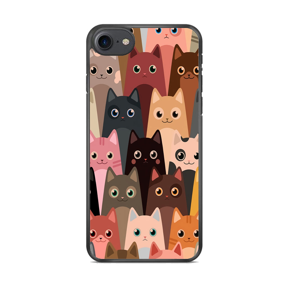 Cute Cat Doodle iPhone 8 Case - Octracase