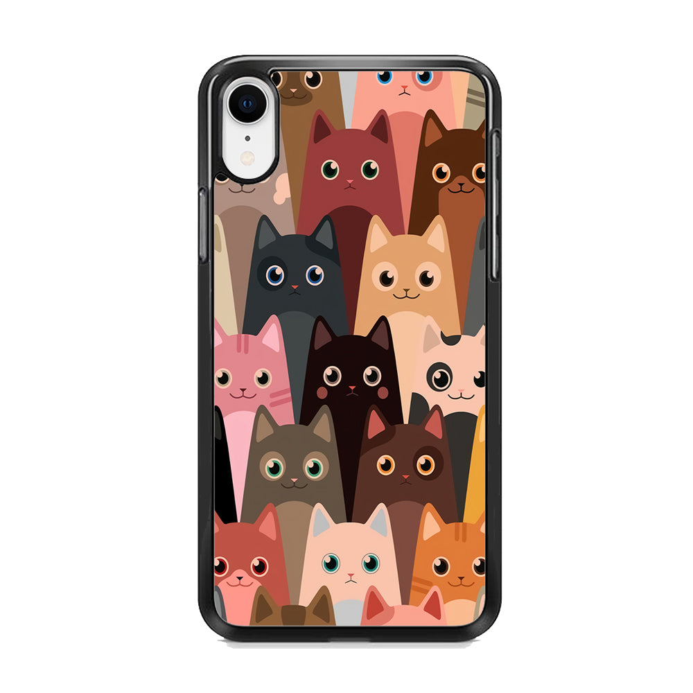 Cute Cat Doodle  iPhone XR Case - Octracase