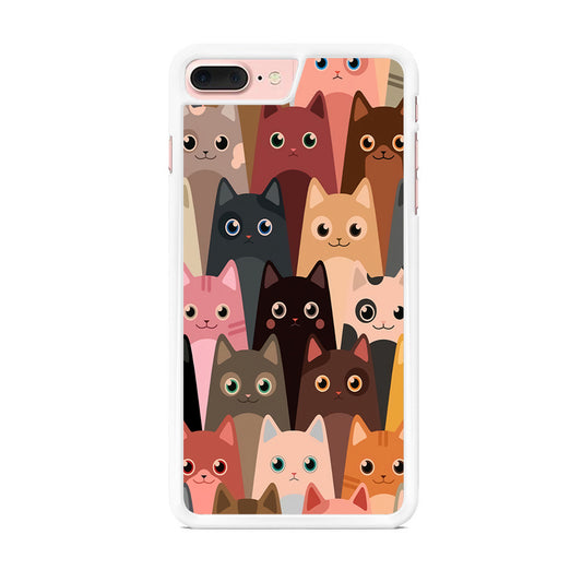 Cute Cat Doodle iPhone 8 Plus Case - Octracase