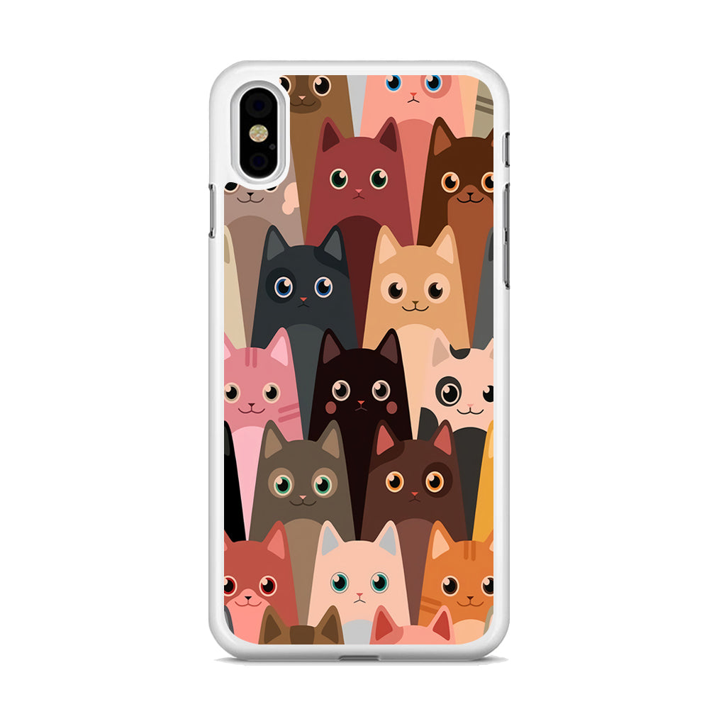 Cute Cat Doodle iPhone Xs Case - Octracase