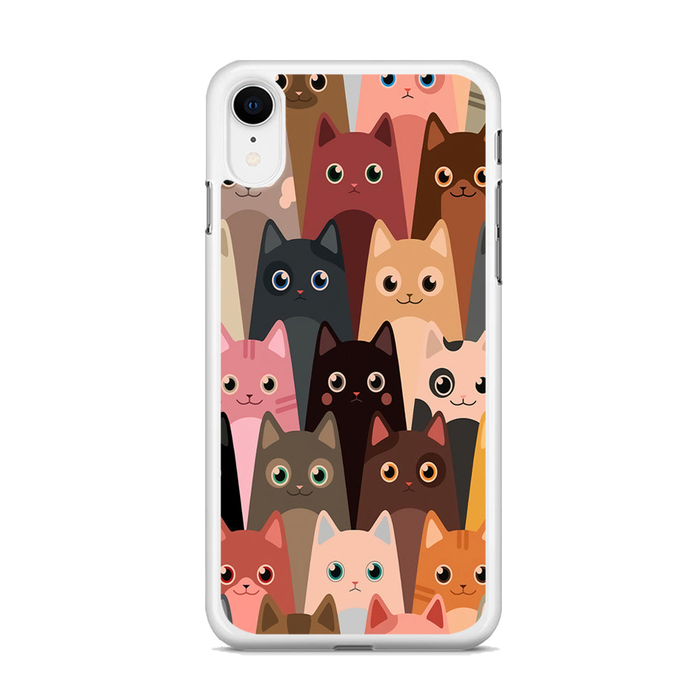 Cute Cat Doodle  iPhone XR Case - Octracase