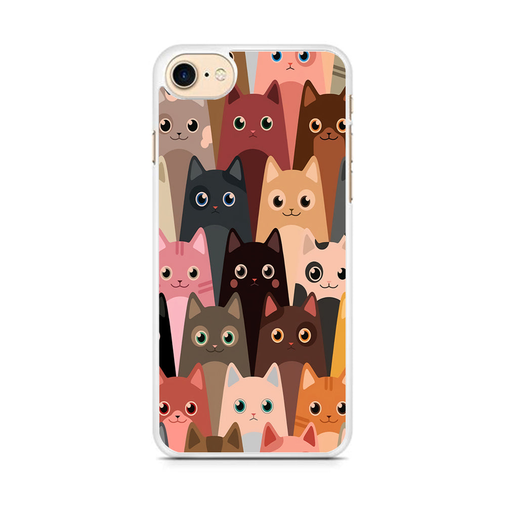 Cute Cat Doodle iPhone 8 Case - Octracase