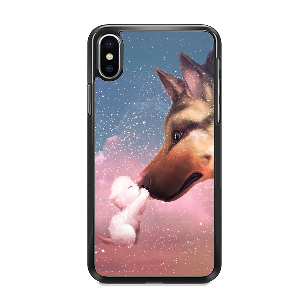 Cute Cat Kiss Dog iPhone Xs Case - Octracase