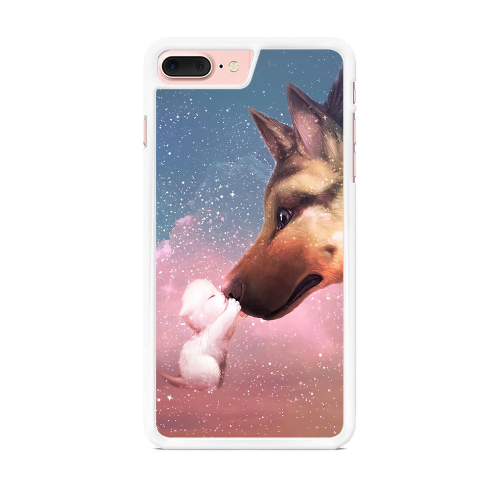 Cute Cat Kiss Dog iPhone 8 Plus Case - Octracase