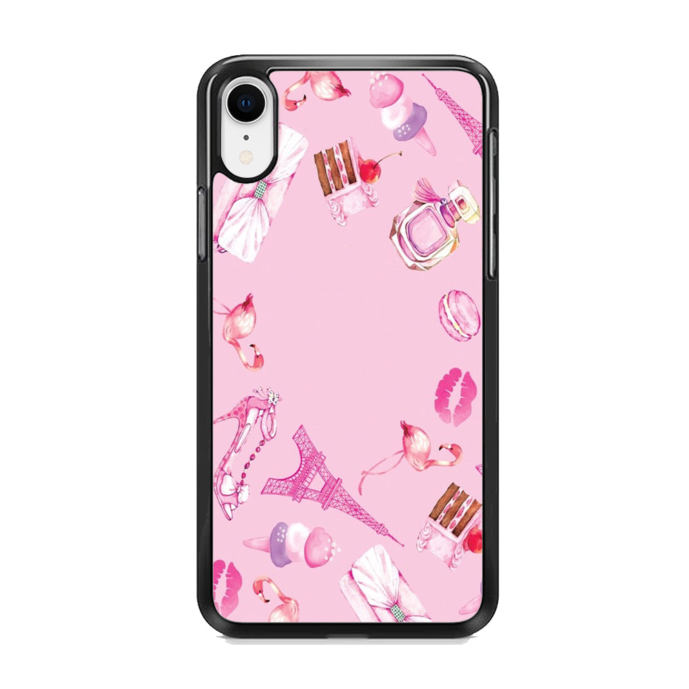 Cute Girly Pink Doodle iPhone XR Case - Octracase