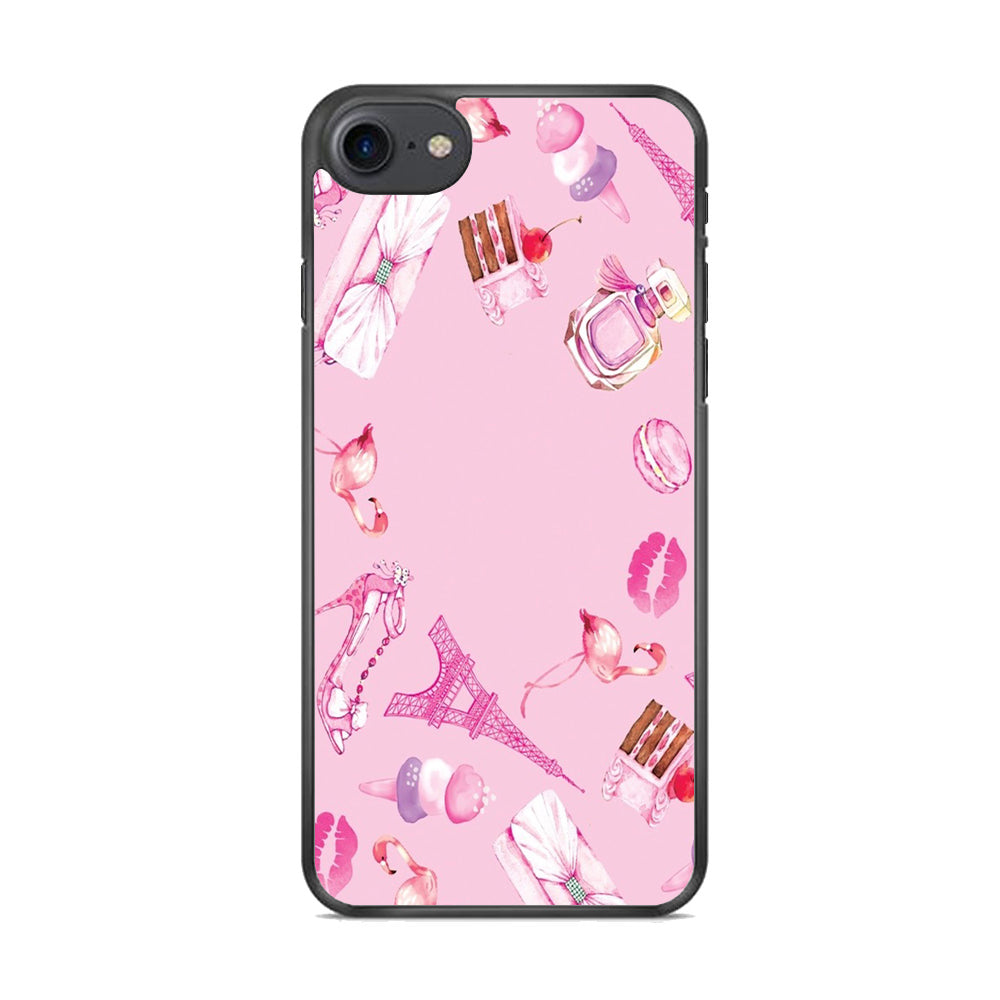 Cute Girly Pink Doodle iPhone 8 Case - Octracase