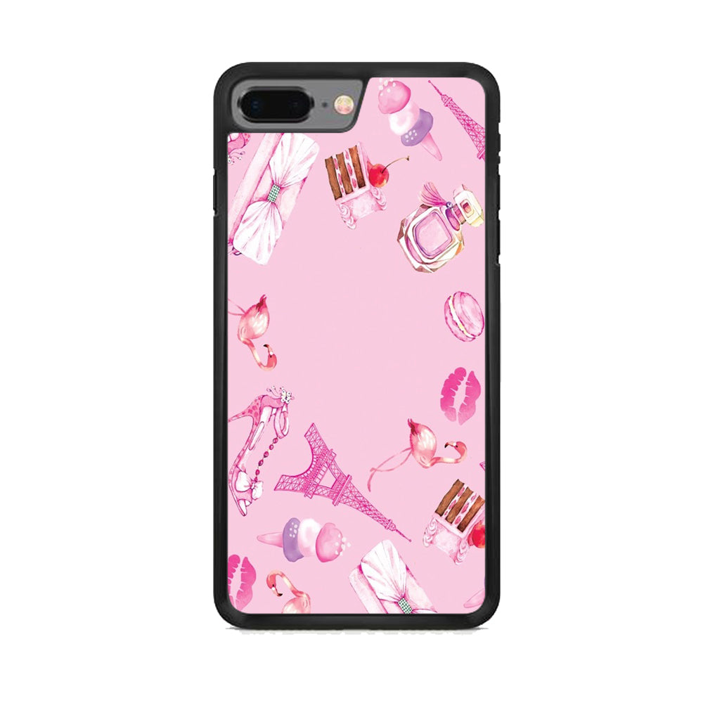 Cute Girly Pink Doodle  iPhone 8 Plus Case - Octracase