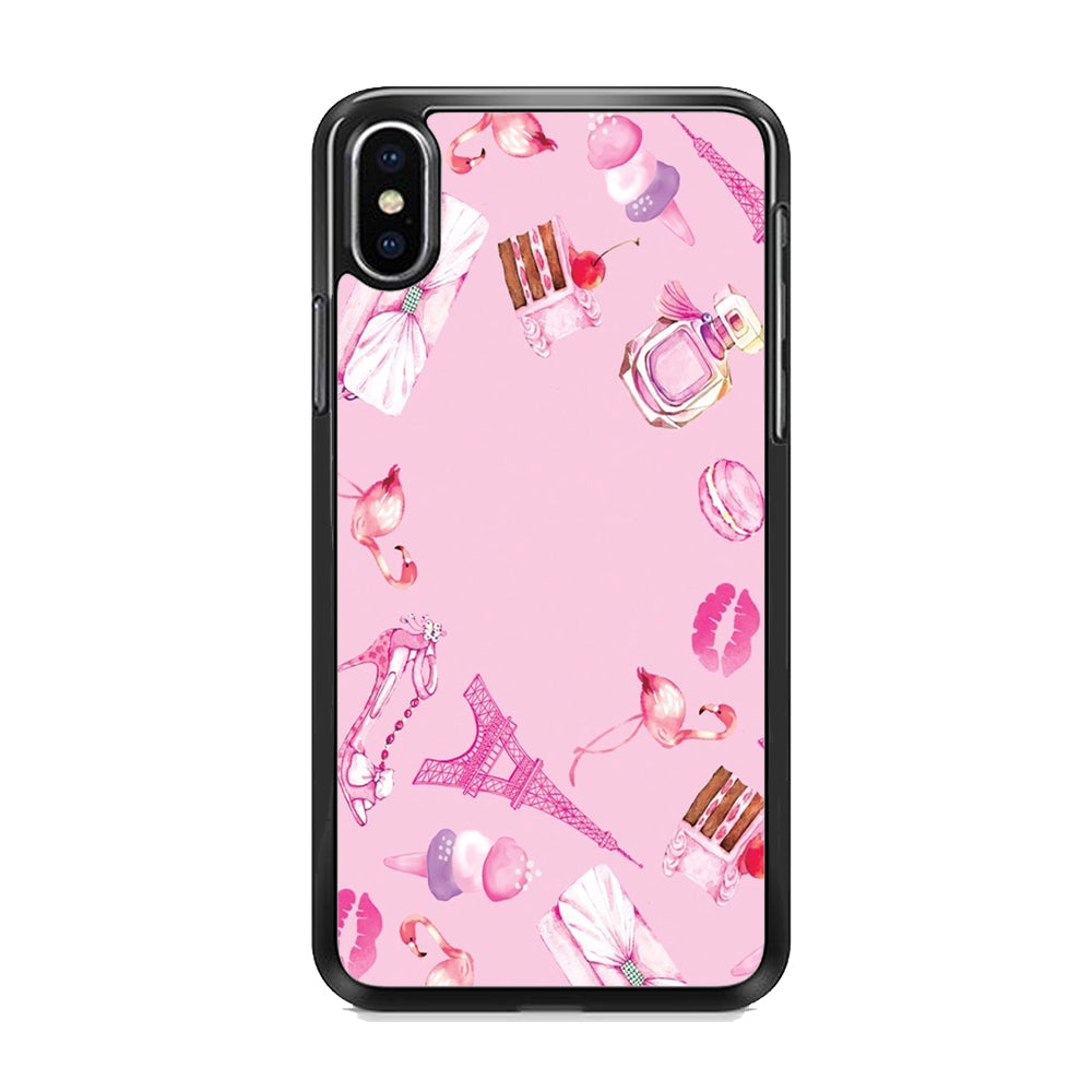 Cute Girly Pink Doodle iPhone X Case - Octracase