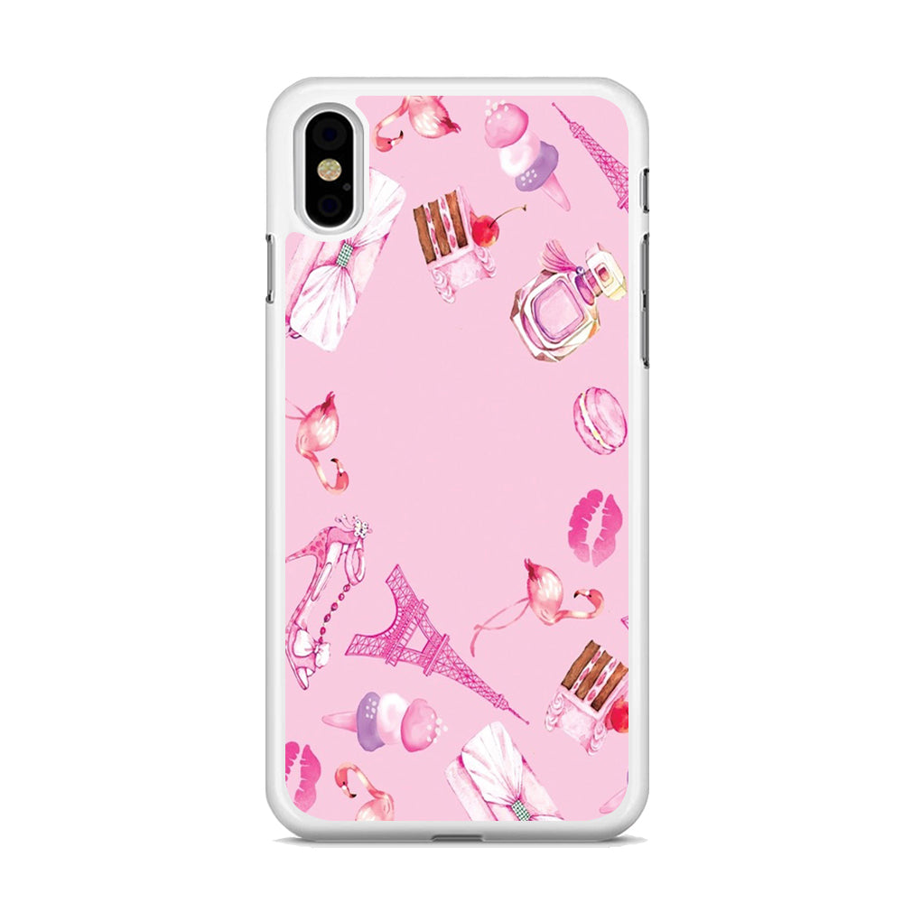 Cute Girly Pink Doodle iPhone X Case - Octracase