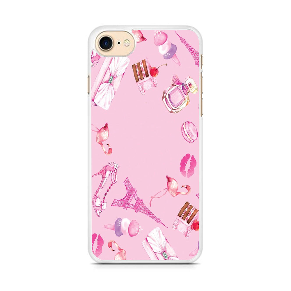 Cute Girly Pink Doodle iPhone 8 Case - Octracase