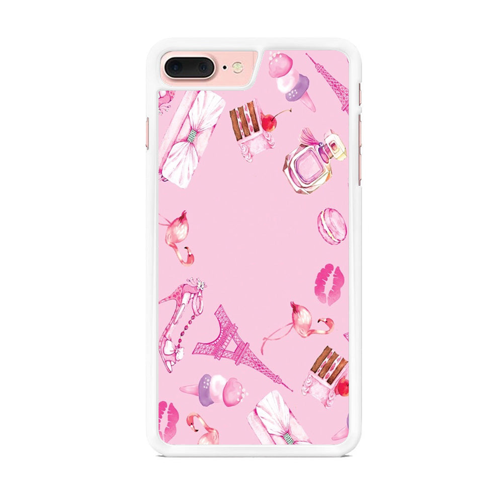 Cute Girly Pink Doodle  iPhone 8 Plus Case - Octracase