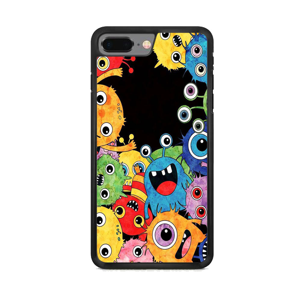 Cute Monster Black iPhone 7 Plus Case - Octracase