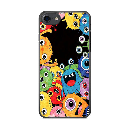 Cute Monster Black iPhone 7 Case - Octracase