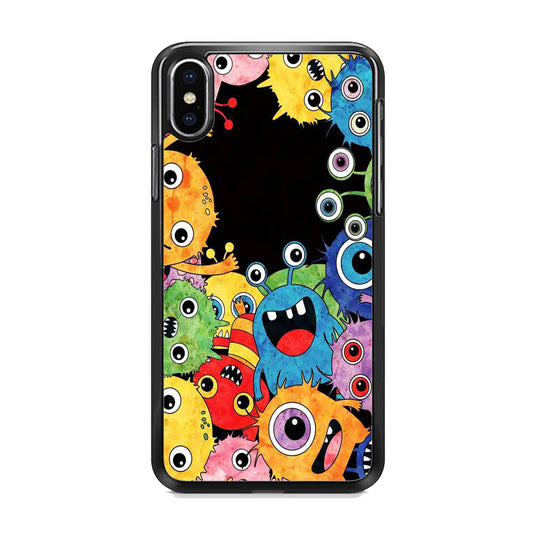 Cute Monster Black iPhone X Case - Octracase