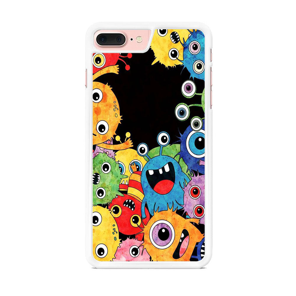 Cute Monster Black iPhone 8 Plus Case - Octracase