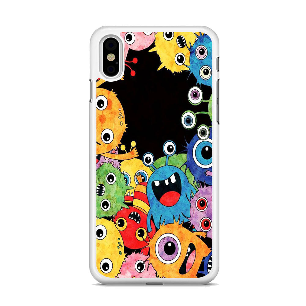 Cute Monster Black iPhone X Case - Octracase