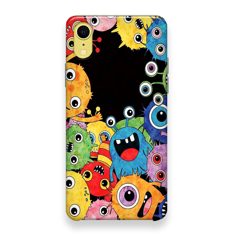 Cute Monster Black iPhone XR Case - Octracase