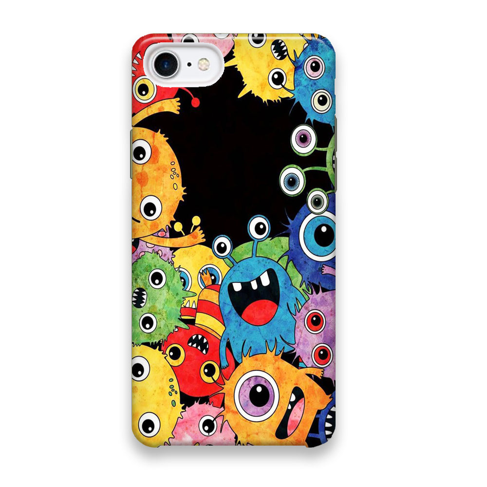 Cute Monster Black iPhone 8 Case - Octracase