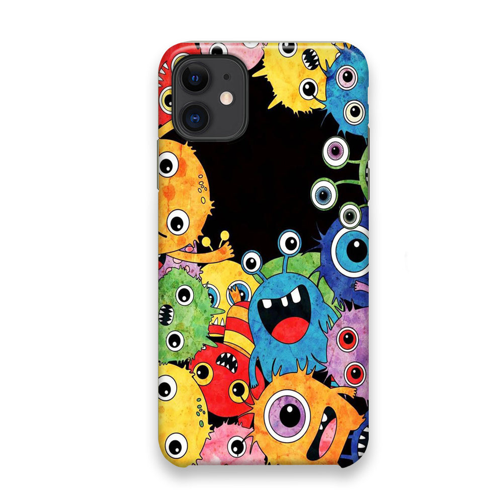 Cute Monster Black iPhone 11 Case - Octracase