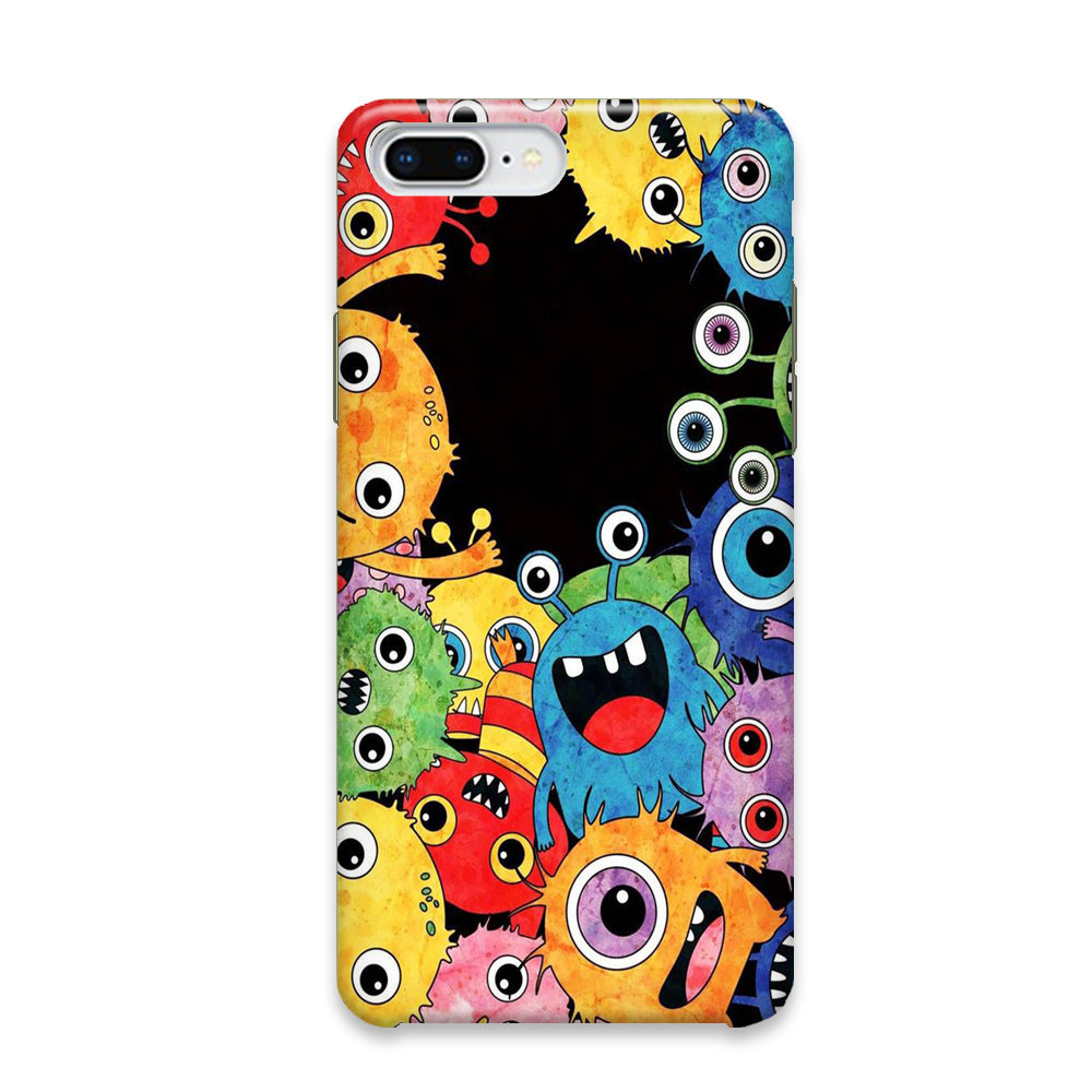 Cute Monster Black iPhone 8 Plus Case - Octracase