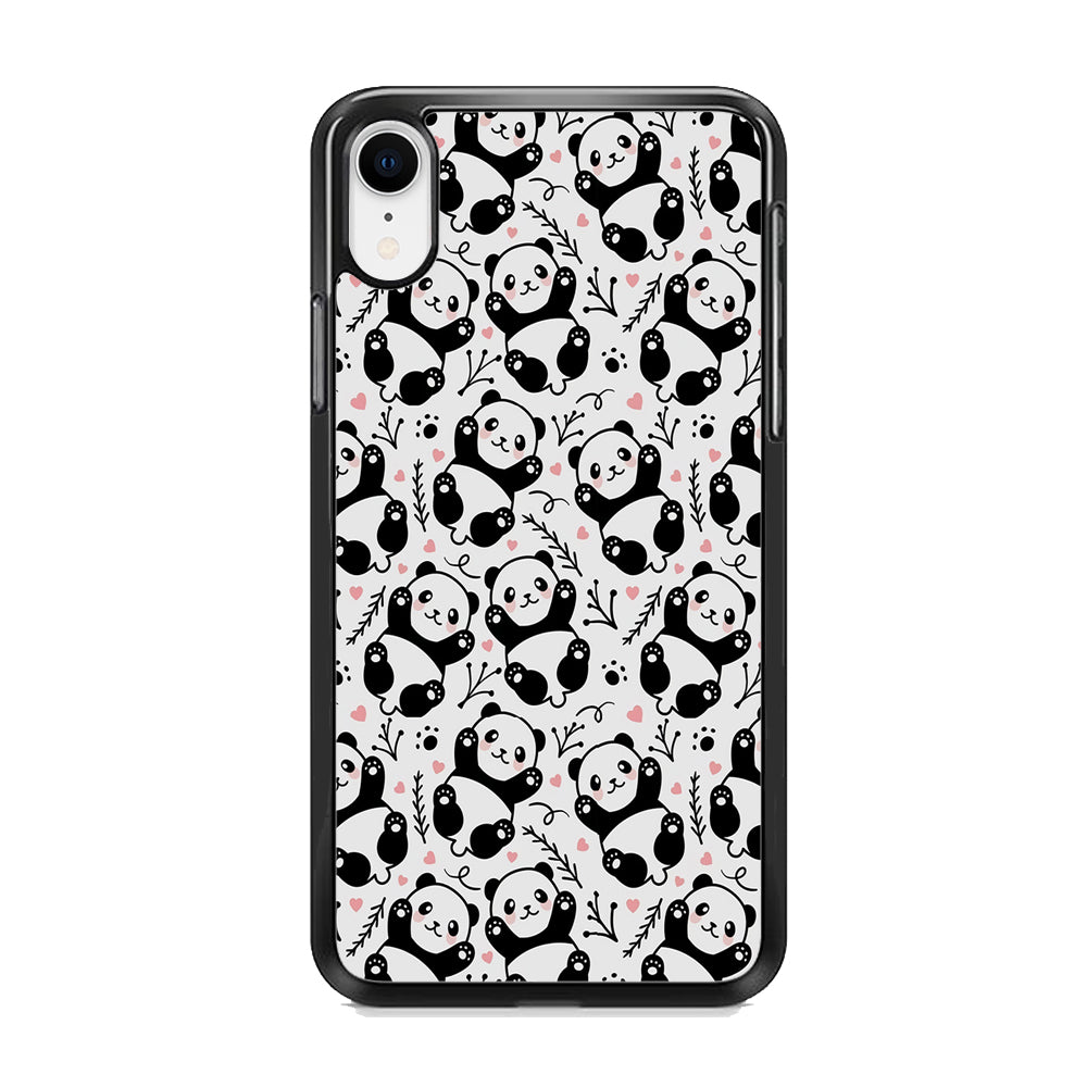 Cute Panda White Doodle iPhone XR Case - Octracase