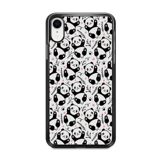 Cute Panda White Doodle iPhone XR Case - Octracase