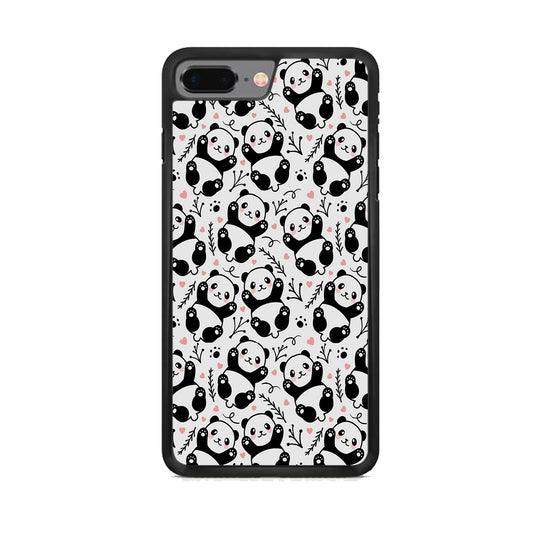 Cute Panda White Doodle iPhone 7 Plus Case - Octracase