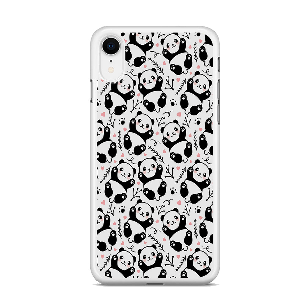 Cute Panda White Doodle iPhone XR Case - Octracase