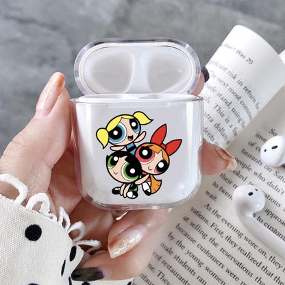 Cute Powerpuff Girls Hard Plastic Protective Clear Case Cover For Apple Airpods - Octracase