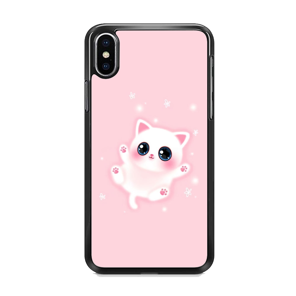 Cute White Kitten iPhone Xs Case - Octracase