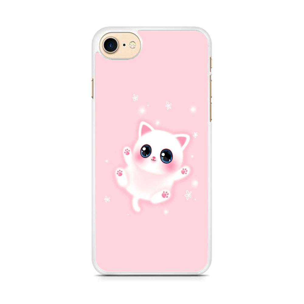 Cute White Kitten iPhone 8 Case - Octracase