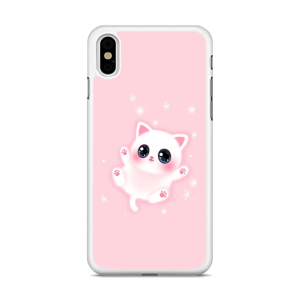 Cute White Kitten iPhone Xs Max Case - Octracase