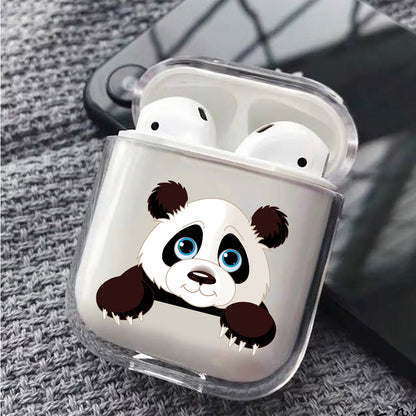 Cute Panda Hard Plastic  Protective Clear Case Cover For Apple Airpods - Octracase