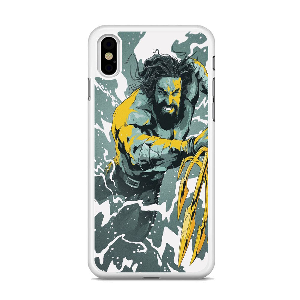 DC Aquaman Battle Cartoon iPhone X Case - Octracase