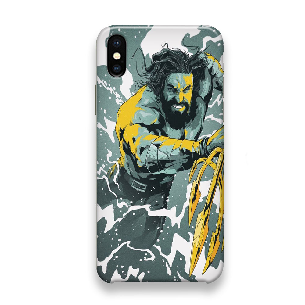 DC Aquaman Battle Cartoon iPhone X Case - Octracase