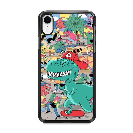 Dino Park of Skating iPhone XR Case - Octracase